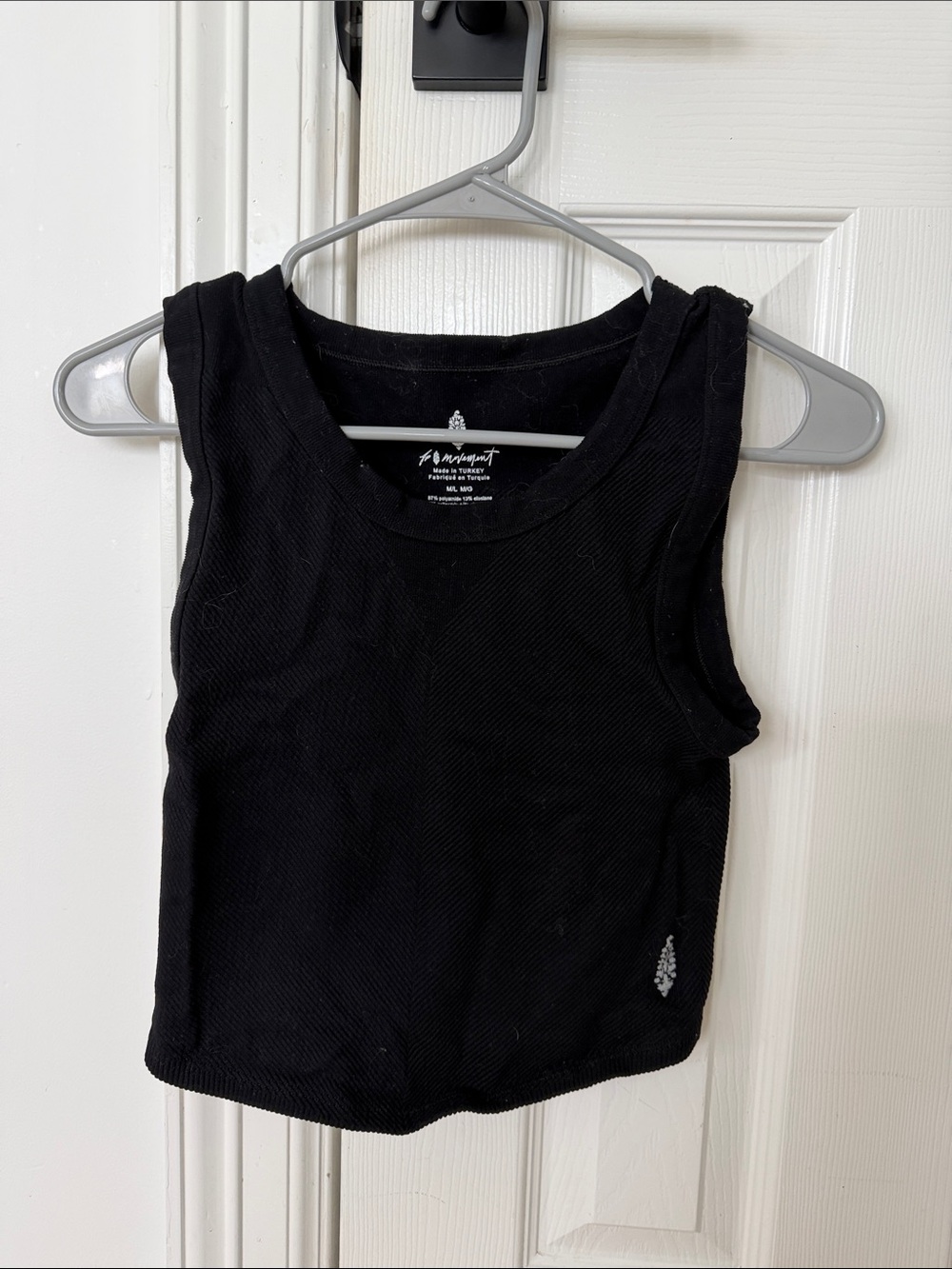 FP Movement by Free People Black Ribbed Muscle Tank